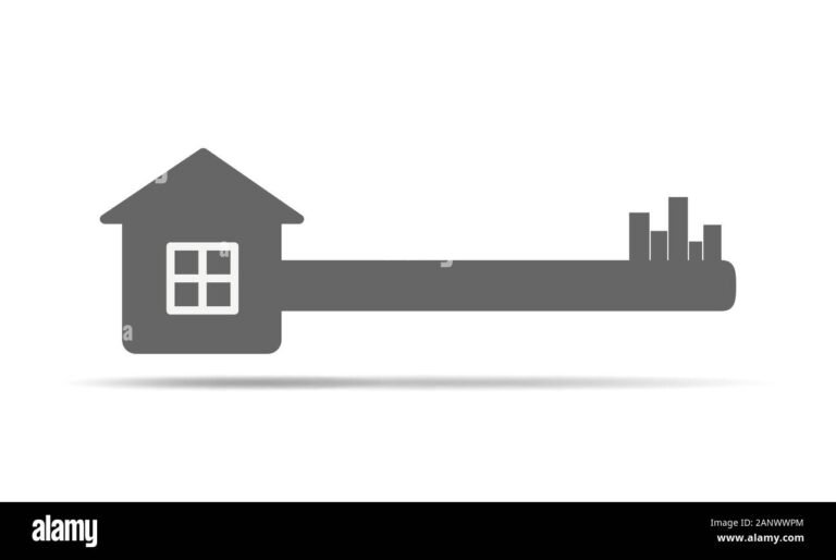 asuntolainan avain ja talon siluetti