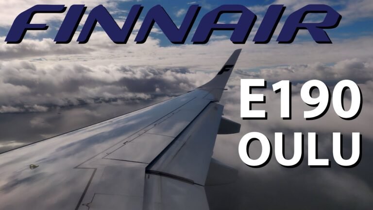 finnairin lentokone laskeutumassa oulun lentokentalle
