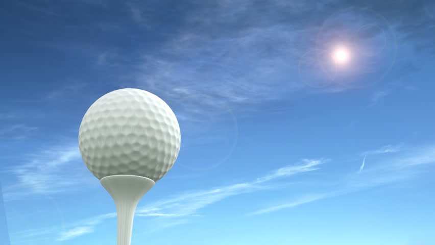 golfari lyo palloa kirkkaalla taivaalla