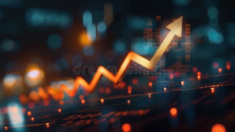 graafinen piirturi ja nousevat nuolet