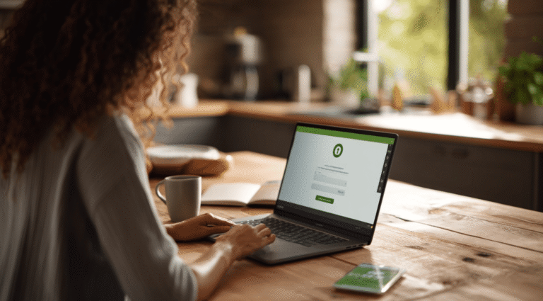 henkilo kayttaa turvallisesti verkkopankkia