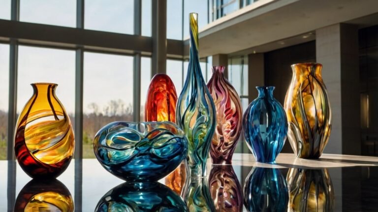 Mikä Tekee Suomalaisista Taidelasimaljakoista Erityisiä 2 kasintehtyja taidelasimaljakoita luonnonlaheisessa ymparistossa