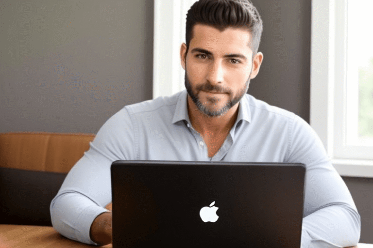 moderni henkilo hallitsee facebook sivua tietokoneella