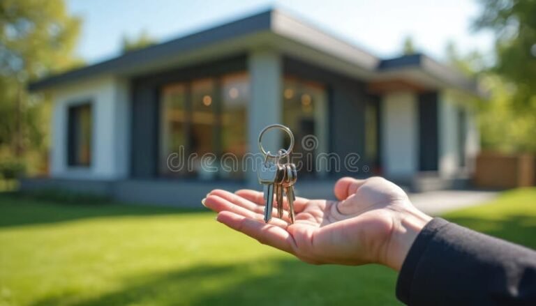 moderni koti ja avaimet kadessa