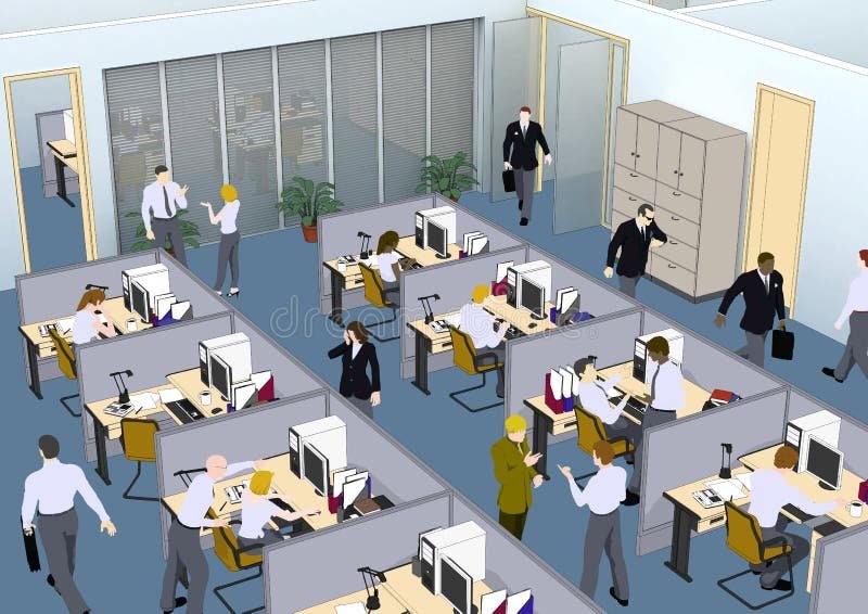 moderni toimisto ja asiakaspalvelutilanne