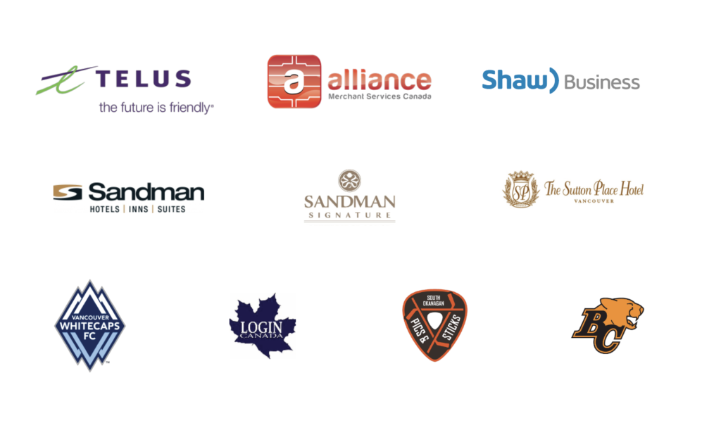 yrityksen logot ja verkkotunnukset rinnakkain